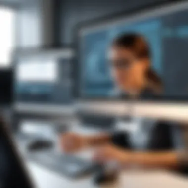 Intuitive Navigation in Editing Tools A user navigating through an intuitive editing tool