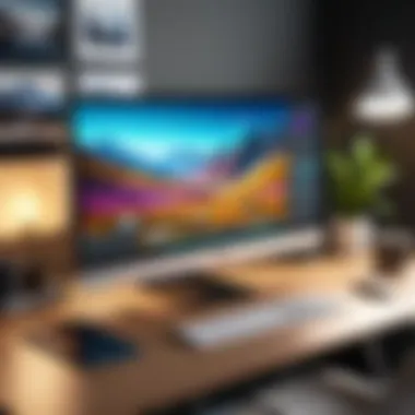 Creative Workspace A creative workspace with multiple animation software open on screen
