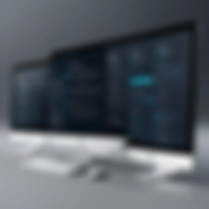 An overview of various website development software options in a comparative format.
