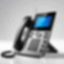 A high-tech VoIP phone with advanced features