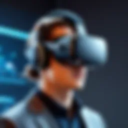 Virtual reality headset showcasing immersive experience