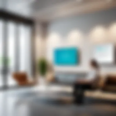 Optimizing Visitor Interaction in Healthcare Settings Healthcare staff assisting visitors in a waiting area