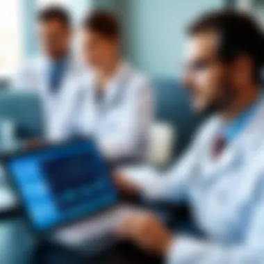 Graph showing market leaders in healthcare software