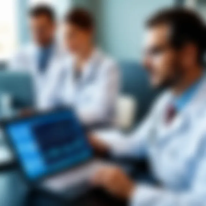 Graph showing market leaders in healthcare software