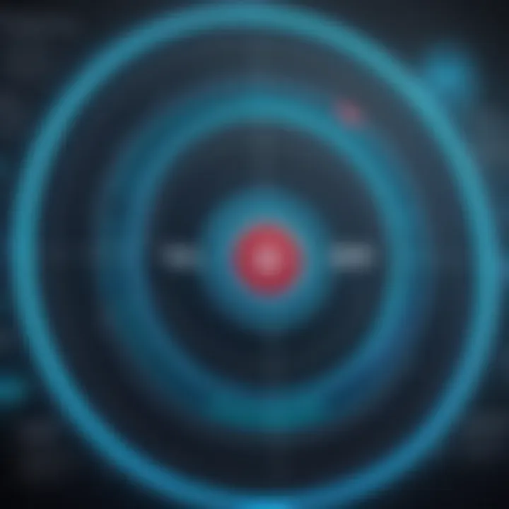 Visual representation of target audiences for marketing software