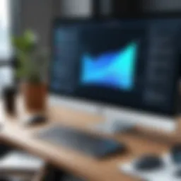 A digital workspace showcasing an effective screen sharing setup