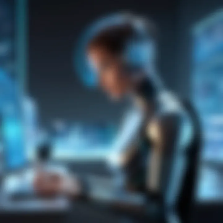 A futuristic concept highlighting real-world applications of virtual assistants