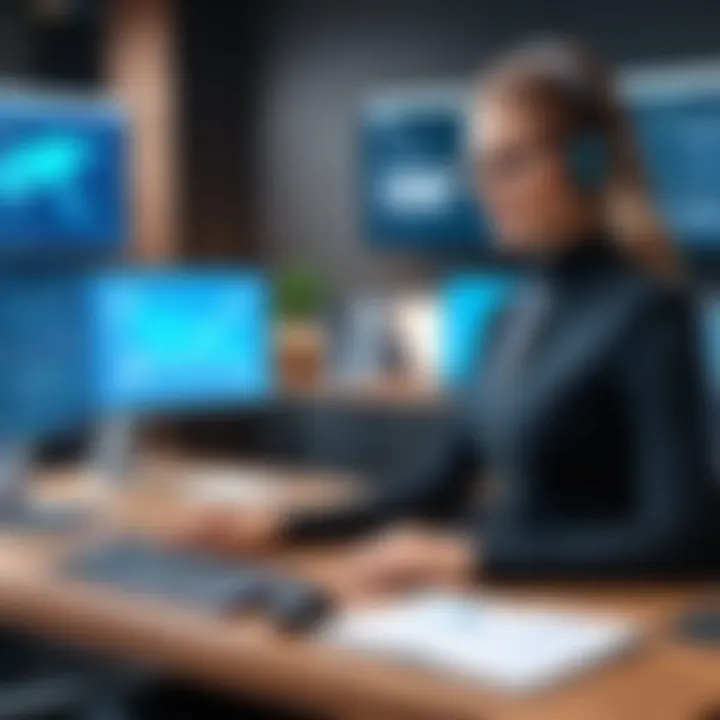 A sophisticated representation of enterprise virtual assistant technology