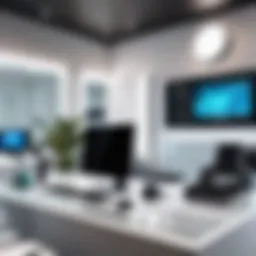 Stylish salon setup showcasing modern tools