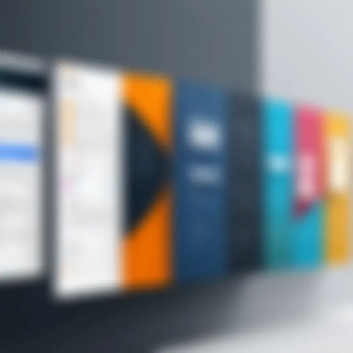 A side-by-side comparison of different email template builders