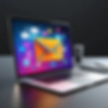 Vibrant Email Marketing Campaign Example A vibrant email marketing campaign displayed on a digital device