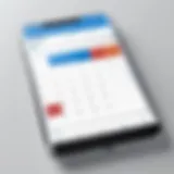Sleek interface of a top calendar application on Windows