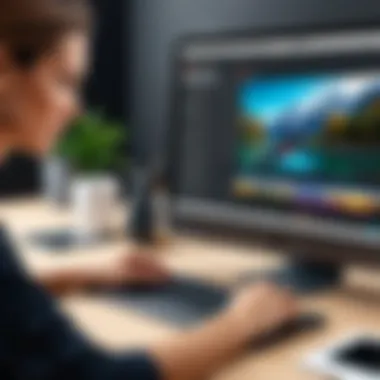 Screenshot of a photo editing application in action with various editing options displayed