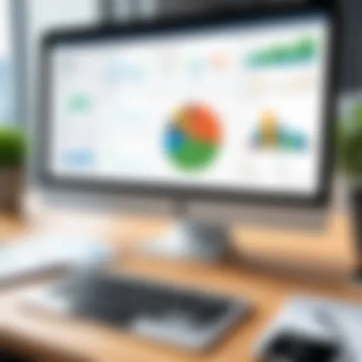 User interface of QuickBooks showcasing dashboard analytics