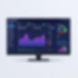 An illustration of a digital dashboard showcasing sales analytics