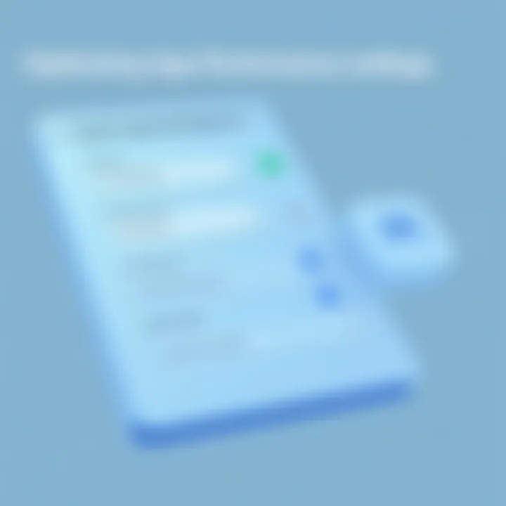Optimizing App Performance Settings Visual representation of settings configuration for optimal app performance
