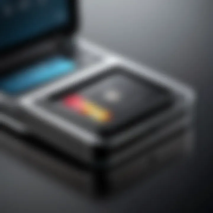 Close-up view of the Square Credit Card Reader showcasing its sleek design.