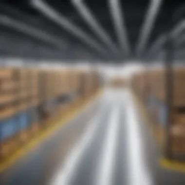 An automated warehouse with advanced tracking systems in place.