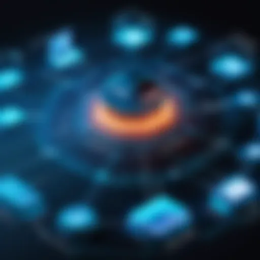 A detailed diagram showcasing DDoS attack vectors