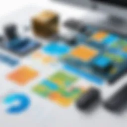 Visual representation of GIS software components