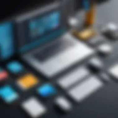 Diverse Tools for Content Creation Illustration depicting various content creation tools