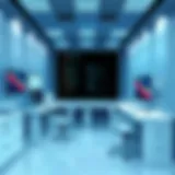A digital examination room showcasing video proctoring technology