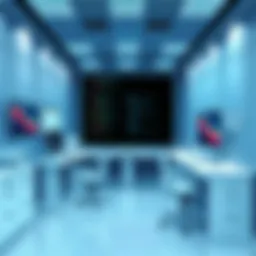 A digital examination room showcasing video proctoring technology
