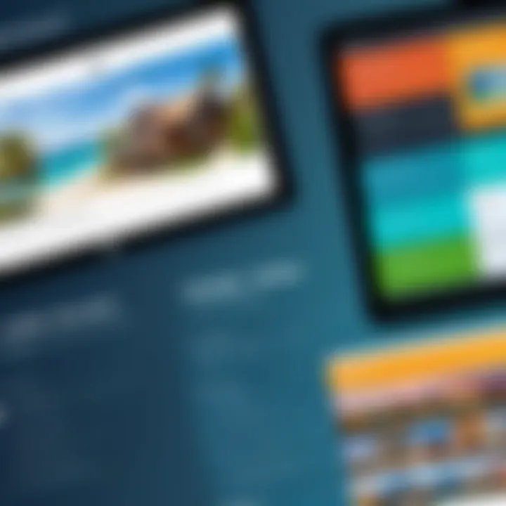 Comparison chart of various vacation rental software platforms