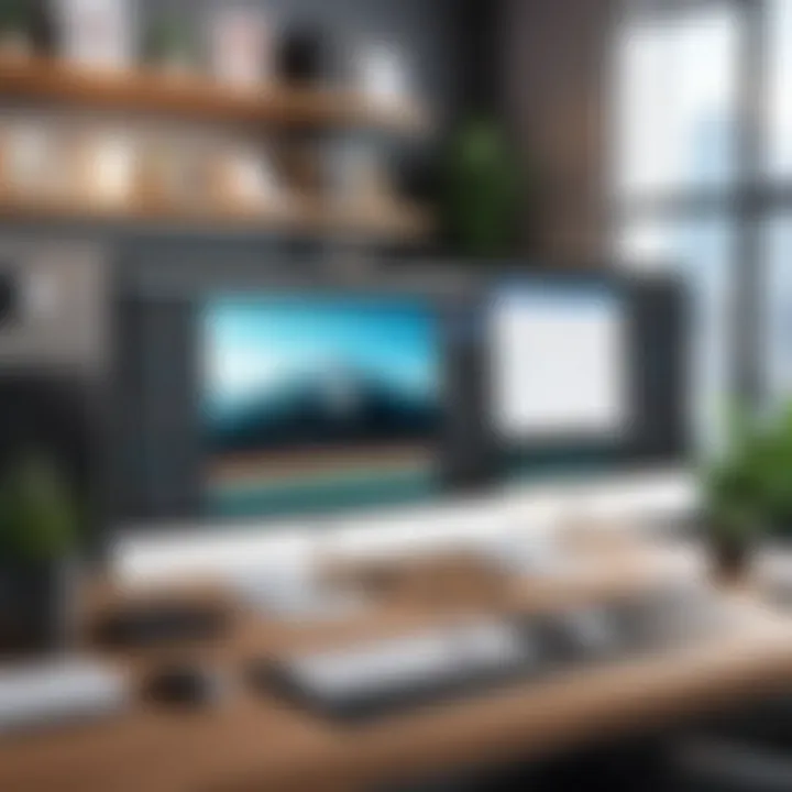 A creative workspace showcasing different video editing tools