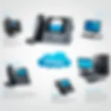 Comparison chart showcasing different VoIP systems and their features